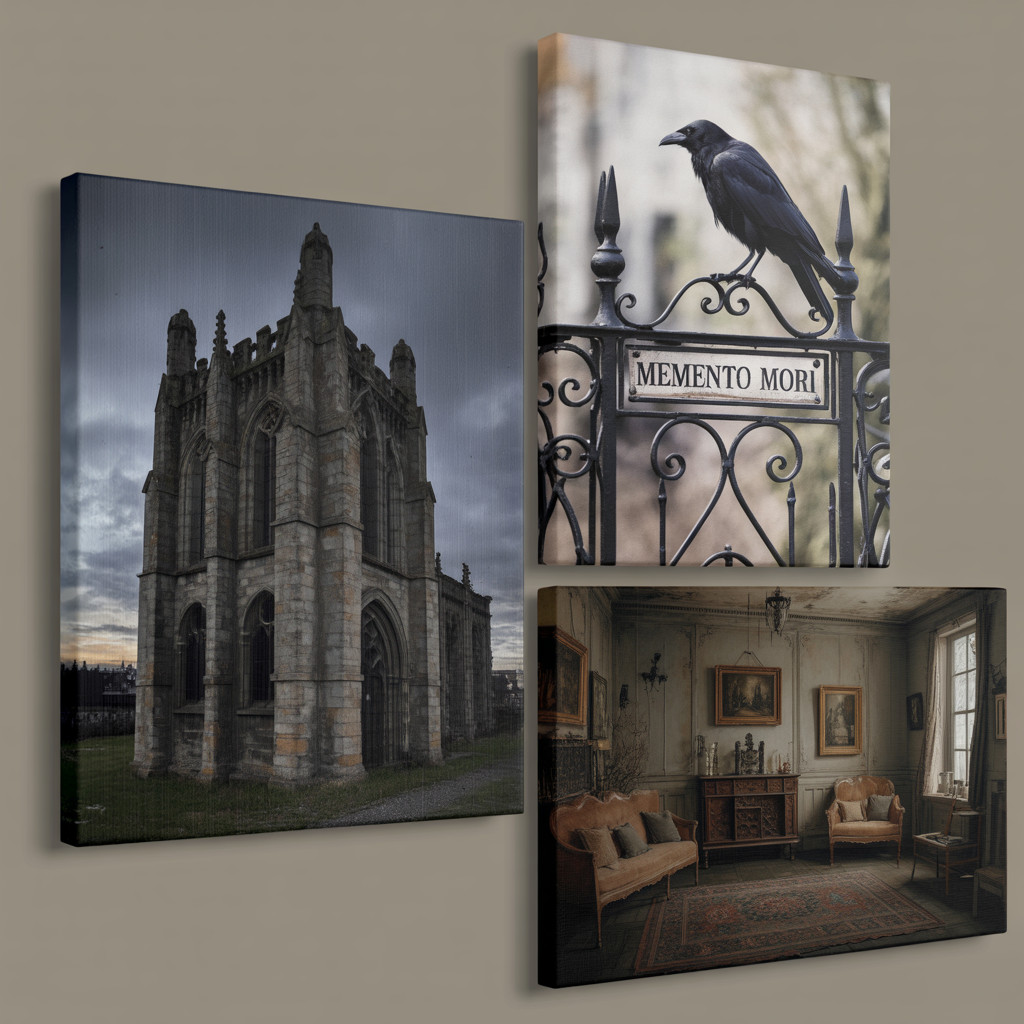 Gothic artwork printed on canvas